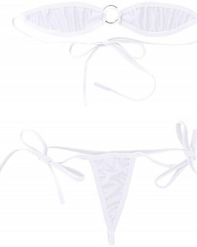 Bra & Panty Set Solid White Lingerie Set