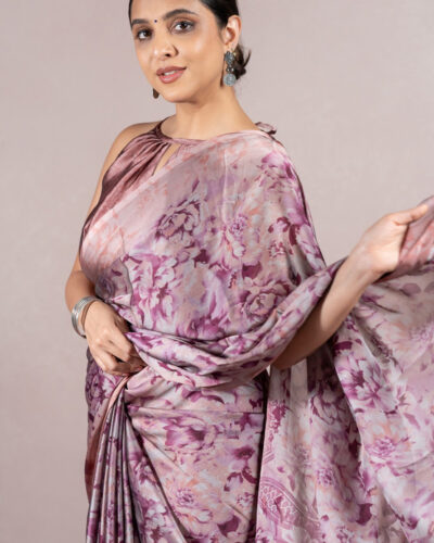 Printed, Floral Print Daily Wear Chiffon, Georgette Saree (Pink, Magenta)