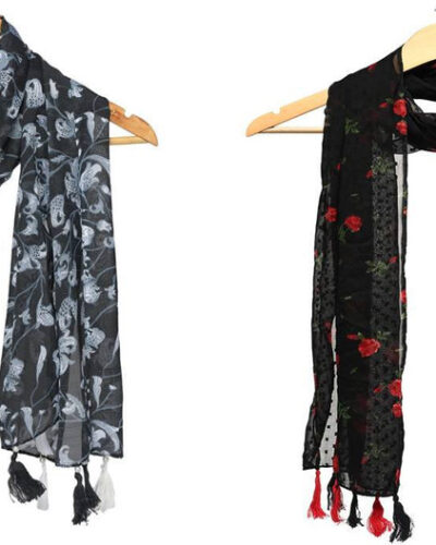 mss FASHION Printed Chiffon Women Stole, Scarf, Fancy Scarf