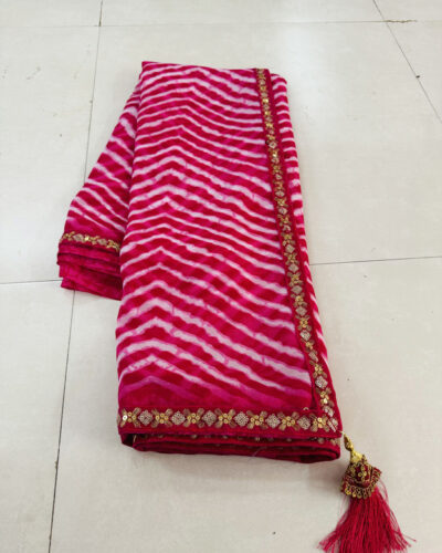 Printed Daily Wear Georgette Saree (Pink)