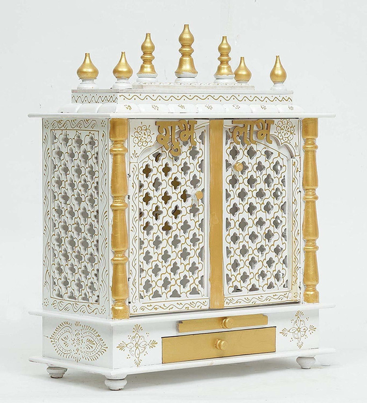 FurniGully (Mandir) Temple for Home Pooja, Arti Solid Wood Home Temple (Height: 60.96, Pre-assembled)