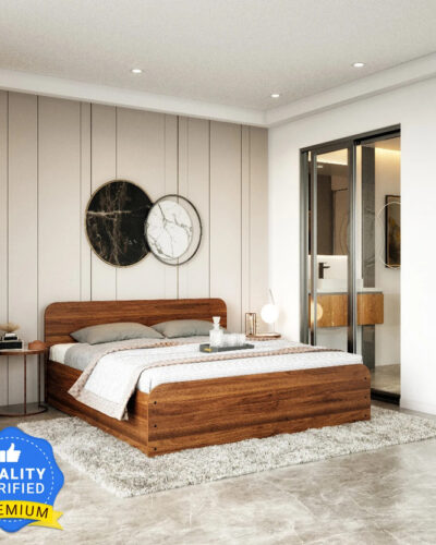 Wakefit Astra Engineered Wood King Box Bed (Finish Color - Columbian Walnut, Delivery Condition - Knock Down)
