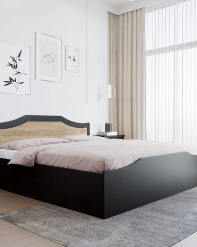Nilkamal Willy Engineered Wood King Box Bed (Finish Color - New Wenge & Sonama Oak, Delivery Condition - Knock Down)