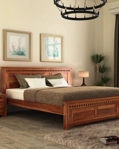 Flipkart Perfect Homes KUBER Rosewood ( Sheesham ) Solid Wood King Bed (Finish Color - Natural Finish, Delivery Condition - DIY(Do-It-Yourself))