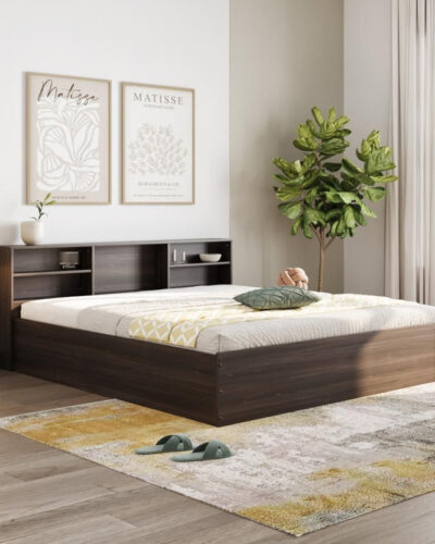 Wakefit Petra Engineered Wood King Box Bed (Finish Color - Wyoming maple, Delivery Condition - Knock Down)