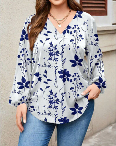 Women Printed Pure Cotton Anarkali Kurta (Blue)