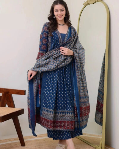 Women Viscose Rayon Kurta Palazzo Dupatta Set