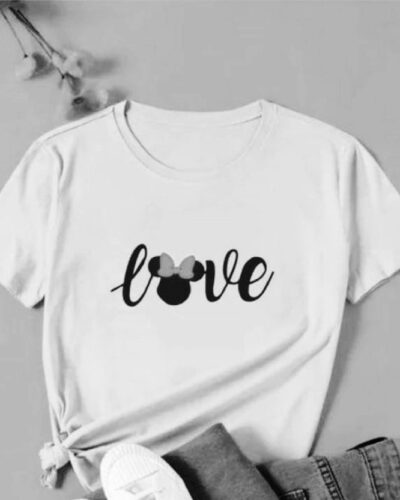 Women Printed, Typography Round Neck Pure Cotton White T-Shirt