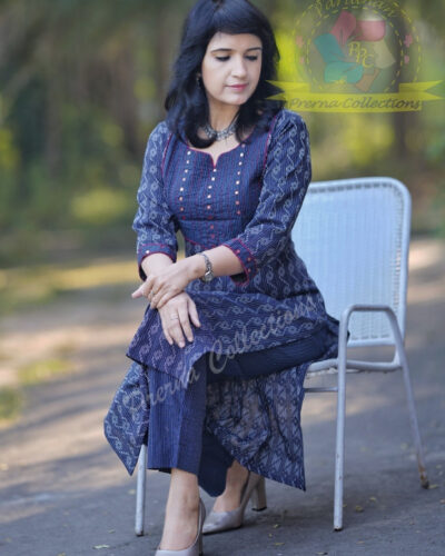 Women Khadi Cotton Kurta Pant Set