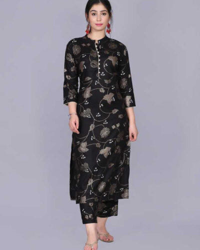 Women Viscose Rayon Kurti Palazzo Set