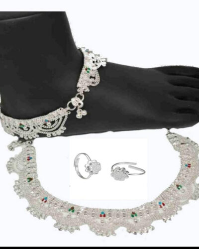 Alloy Silver Silver Jewel Set (Pack of 1)