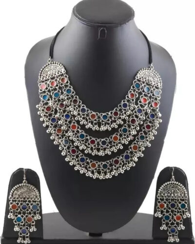 Oxidised Silver, Alloy Silver Jewel Set (Pack of 3)
