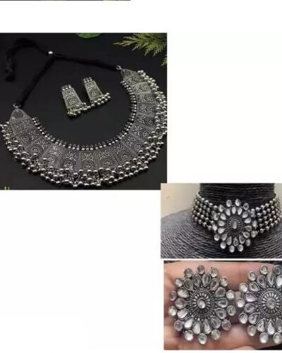 Alloy Silver Silver Jewel Set (Pack of 1)