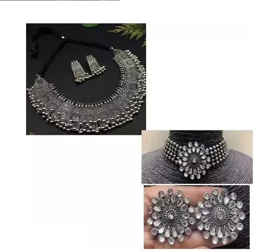 Alloy Silver Silver Jewel Set (Pack of 1)