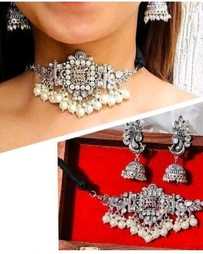 Alloy Silver Silver Jewel Set (Pack of 1)