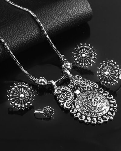 Oxidised Silver Silver Silver Jewel Set (Pack of 4)