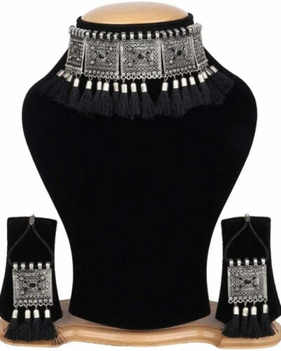 Alloy Black Silver Black Jewel Set (Pack of 1)