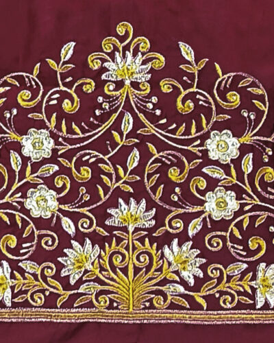 Unstitched Art Silk Blouse Material Floral Print