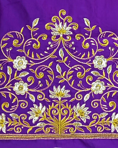 Unstitched Art Silk Blouse Material Floral Print