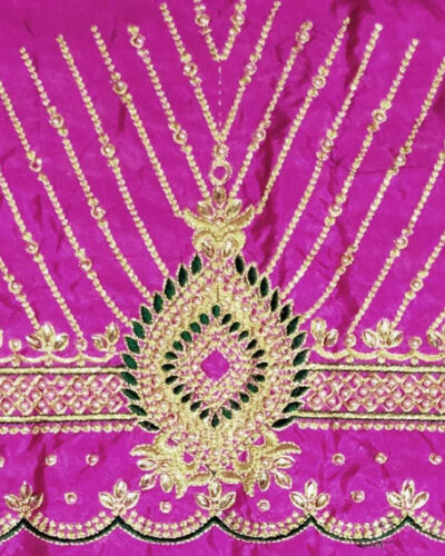 Unstitched Cotton Silk Blouse Material Embroidered