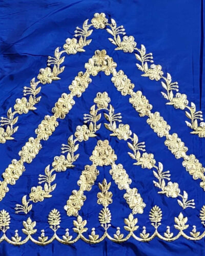 Unstitched Cotton Silk Blouse Material Embroidered