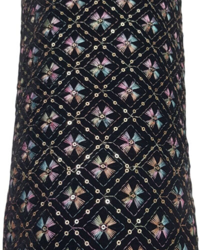 Unstitched Velvet Blouse Material Embroidered