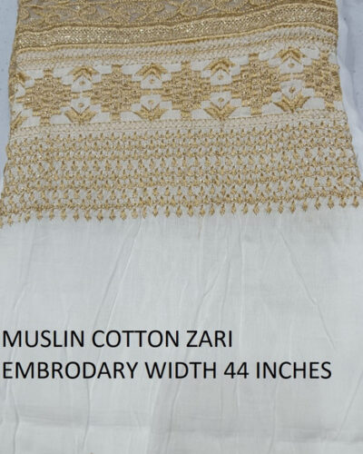 Unstitched Muslin Multipurpose Running Fabric Embroidered