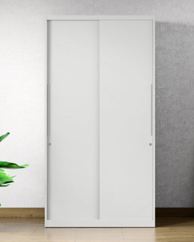 Godrej Interio Slide N Store Pro Sliding Door Metal Almirah (Finish Color - Textured Bond White, Knock Down)