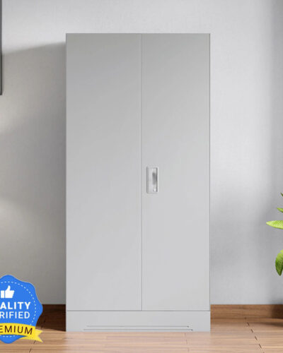 Godrej Interio Slimline 2 Door with Locker and Drawer Metal Almirah (Finish Color - Body & Door: Royal Ivory, Knock Down)