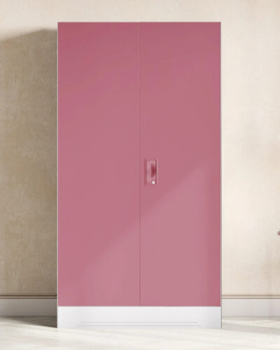 Godrej Interio Slimline 2 Door with Locker and Drawer Metal Almirah (Finish Color - Dusty Rose, Knock Down)