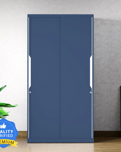 Godrej Interio Slide N Store Compact Sliding Door Metal Almirah (Finish Color - Tex Phiroza Blue, Knock Down)