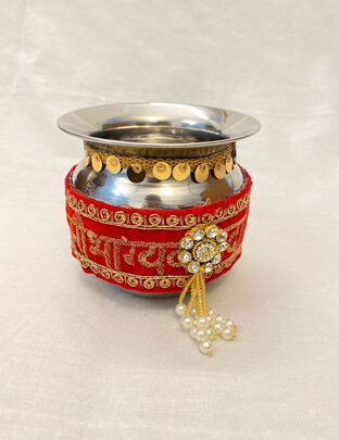 Vartanu Karwa Chauth Special Steel (1 Pieces, Red)