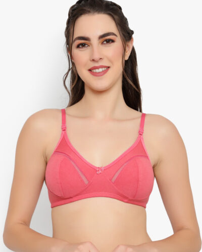 Women Full Coverage Non Padded Bra (Orange)