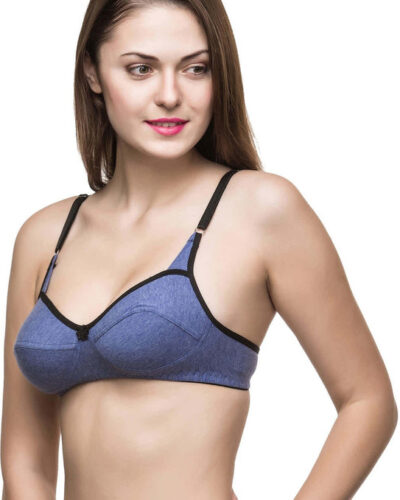 Women Full Coverage Non Padded Bra (Blue)