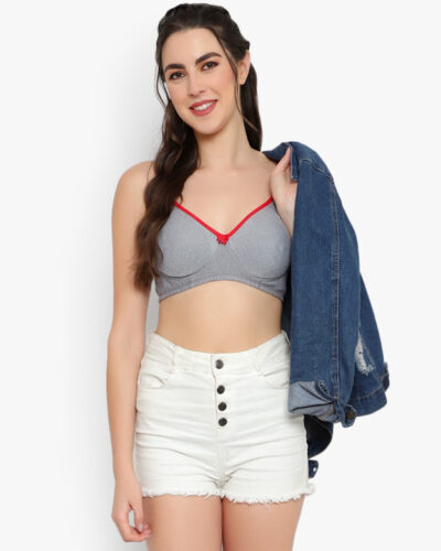Women T-Shirt Non Padded Bra (Grey)