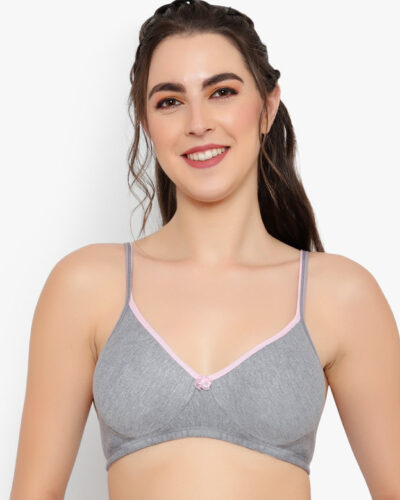 Women T-Shirt Non Padded Bra (Grey)