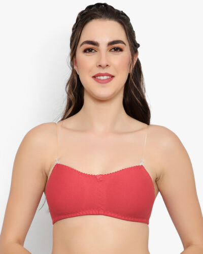 Women T-Shirt Non Padded Bra (Orange)