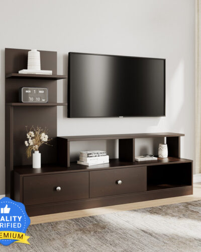 Nilkamal Aroy Engineered Wood TV Entertainment Unit (Finish Color - Wenge, Knock Down)