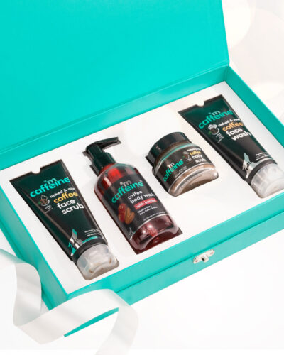 mCaffeine Shower Temptations Luxury Gift kit|Face Wash, Body Wash, Body Scrub, Face Scrub (4 Items in the set)