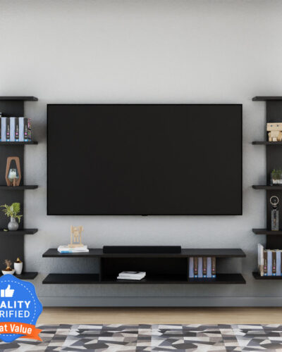 Flipkart Perfect Homes Trance Engineered Wood TV Entertainment Unit (Finish Color - American Wenge, DIY(Do-It-Yourself))