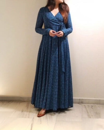 Women Gown Blue Maxi/Full Length Dress