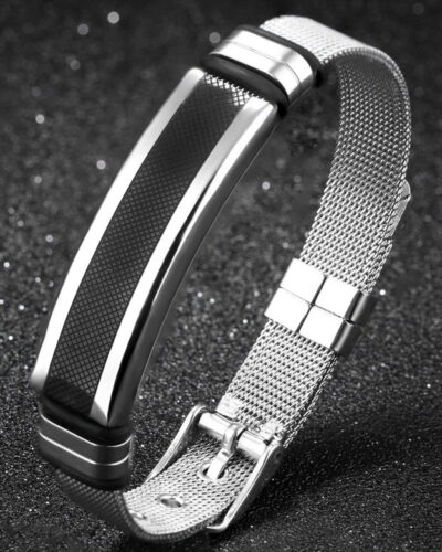 Stainless Steel Rhodium Bracelet