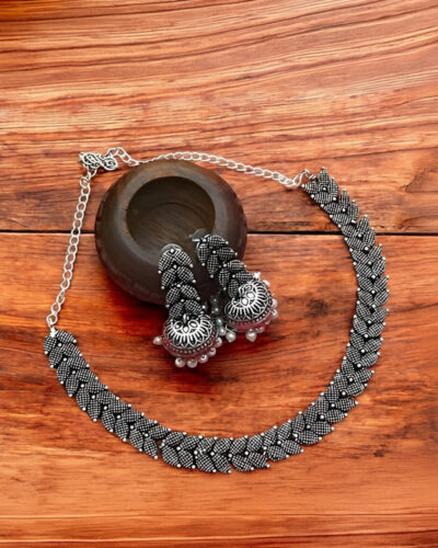 Oxidised Silver Silver Silver Jewel Set (Pack of 2)