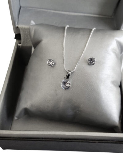 Stone, Alloy Silver Silver Jewel Set (Pack of 1)