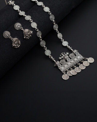Oxidised Silver Silver Jewel Set (Pack of 2)