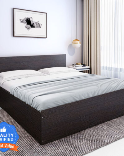 Flipkart Perfect Homes Flamenco Engineered Wood Queen Box Bed (Finish Color - Wenge, Delivery Condition - Knock Down)