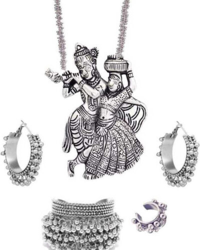 Alloy Silver Silver Jewel Set (Pack of 1)