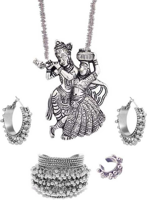 Alloy Silver Silver Jewel Set (Pack of 1)