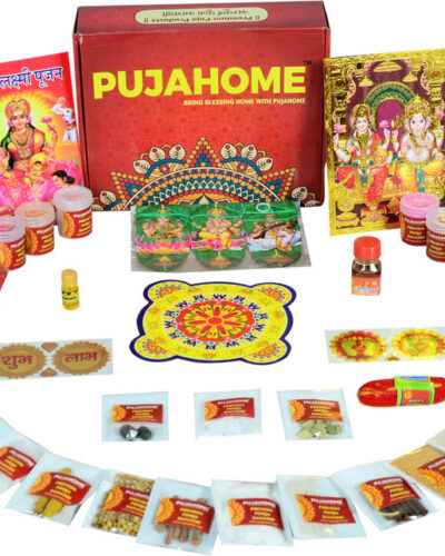 pujahome Diwali Puja Samagri Kit for Mahalakshmi | Puja Samagri Kit (38+ Items) Prayer Kit