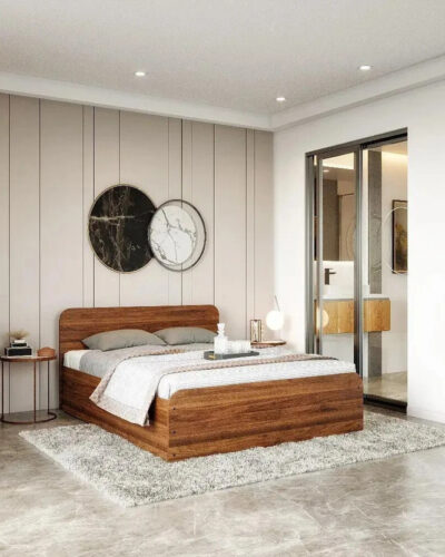 Wakefit Astra Engineered Wood Queen Box Bed (Finish Color - Columbian Walnut, Delivery Condition - Knock Down)